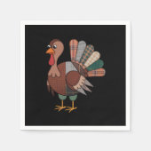 感謝祭パッチワークキルテッドトルコ秋 スタンダードカクテルナプキン (正面)