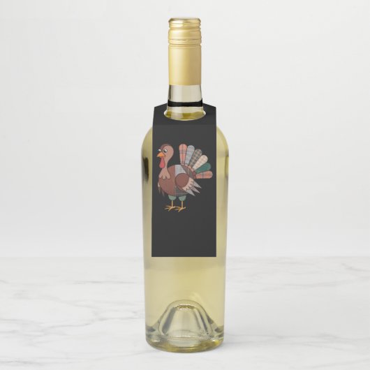 感謝祭パッチワークキルテッドトルコ秋 ボトルネックタグ (ボトル)