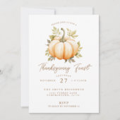 感謝祭パンプキンディナーパーティー 招待状 (正面)