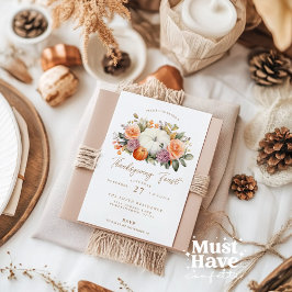 感謝祭パンプキンディナーパーティー 招待状