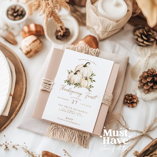 感謝祭パンプキンディナーパーティー 招待状