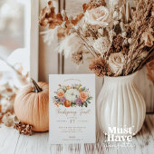 感謝祭パンプキンディナーパーティー 招待状