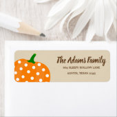 感謝祭パーソナライズされたかぼちゃの休日 ラベル (インサイチュ)