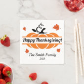 感謝祭パーソナライズされたのナプキン スタンダードカクテルナプキン (インサイチュ)