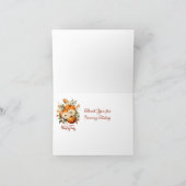 感謝祭パーソナライズされたエレガントの座席表 サンキューカード (内部)