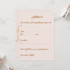 感謝祭パーソナライズされたエレガント楽 招待状