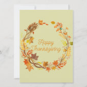 感謝祭パーソナライズされたエレガント楽 招待状 (裏面)