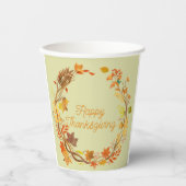 感謝祭パーソナライズされたエレガント楽 紙コップ (正面)