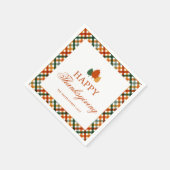 感謝祭パーソナライズされたディナーパーティーナプキンズ スタンダードカクテルナプキン (角)
