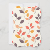 感謝祭パーソナライズされたディナー 招待状 (裏面)