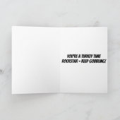 感謝祭パーソナライズされたトルコ誕生日カード カード (内部)