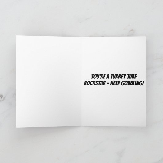 感謝祭パーソナライズされたトルコ誕生日カード カード (内部)