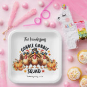 感謝祭パーソナライズされたプレート9» ペーパープレート (パーティー)