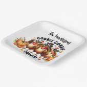 感謝祭パーソナライズされたプレート9» ペーパープレート (傾斜あり)