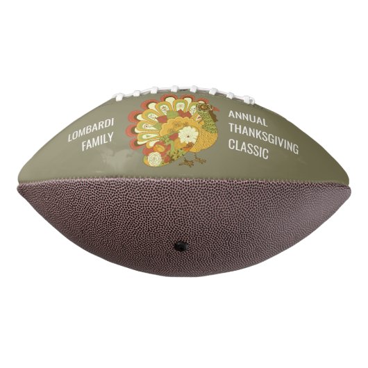 感謝祭パーソナライズされたホリデーフットボール アメリカンフットボール (回転270)