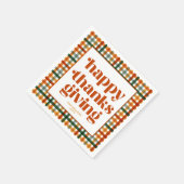 感謝祭パーソナライズされたモダンディナー スタンダードカクテルナプキン (角)