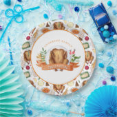 感謝祭パーソナライズされた七面鳥ディナー ペーパープレート (パーティー)