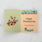 感謝祭パーソナライズされた写真カード シーズンカード (内部)