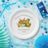 感謝祭パーソナライズされた秋秋カボチャ ペーパープレート (パーティー)