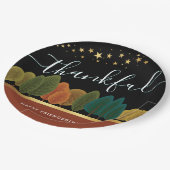 感謝祭パーソナライズされた紙プレート ペーパープレート (アングル)