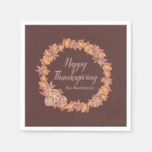 感謝祭パーソナライズされた |水彩紅葉