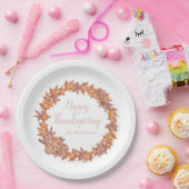 感謝祭パーソナライズされた |水彩紅葉 ペーパープレート (パーティー)