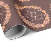 感謝祭パーソナライズされた |水彩紅葉 ラッピングペーパー (ロールコーナー)