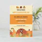 感謝祭パーティの招待状カード 招待状 (スタンド正面)