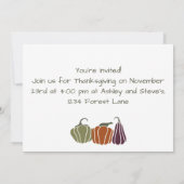 感謝祭パーティの招待状 招待状 (裏面)