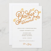 感謝祭パーティの招待状 招待状