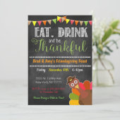 感謝祭パーティーの招待状 招待状 (スタンド正面)