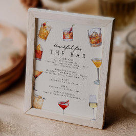 感謝祭パーティーバーメニューサイン ポスター