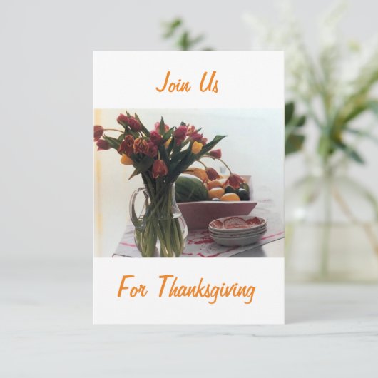 **感謝祭パーティー又はディナー**招待状 招待状 (スタンド正面)