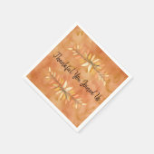 感謝祭パーティー秋のカラーリーフ縁ど スタンダードカクテルナプキン (角)