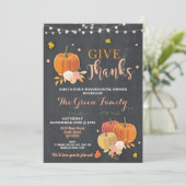 感謝祭パーティー秋素朴ライトディナー 招待状 (スタンド正面)
