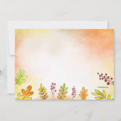 感謝祭パーティー 招待状 (裏面)