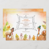 感謝祭パーティー 招待状 (正面/裏面)