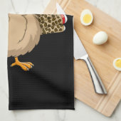 感謝祭ヒョウ七面鳥感謝祭の秋 キッチンタオル (四つ折り)