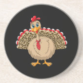 感謝祭ヒョウ七面鳥感謝祭の秋 コースター (正面)