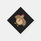 感謝祭ヒョウ七面鳥感謝祭の秋 スタンダードカクテルナプキン (角)