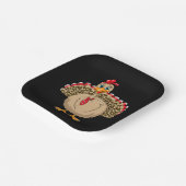 感謝祭ヒョウ七面鳥感謝祭の秋 ペーパープレート (傾斜あり)