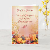 感謝祭ビジネスのお客様に感謝ON カード (黄色い花)