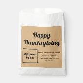 感謝祭ビジネスのライトブラウン背景 フェイバーバッグ (正面)