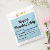 感謝祭ビジネスのライトブルー背景 フェイバーバッグ (封をした状態)