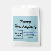 感謝祭ビジネスのライトブルー背景 フェイバーバッグ (正面)