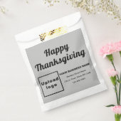 感謝祭ビジネスグレーバックグラウンド紙バッグ フェイバーバッグ (封をした状態)