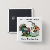 感謝祭ピンバックボタンの準備ができているヴィンテージ 缶バッジ (正面&裏面)