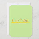 感謝祭ファミリーディナー 招待状 (裏面)