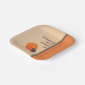 感謝祭ファミリーパンプキンパイスクエア ペーパープレート (傾斜あり)