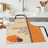 感謝祭ファミリーパンプキンパイ、シェフ一杯 エプロン